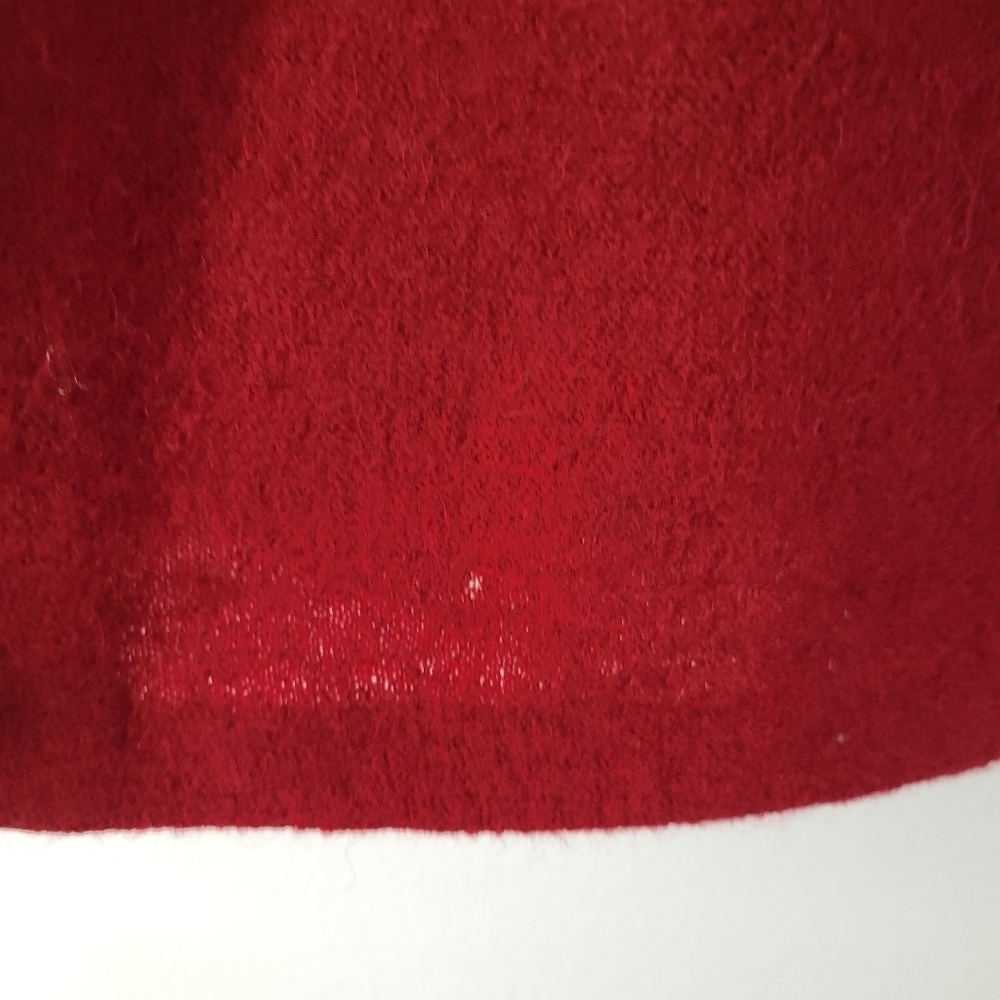 Verve red 100% wool cardigan sweater - Picture 8 of 10